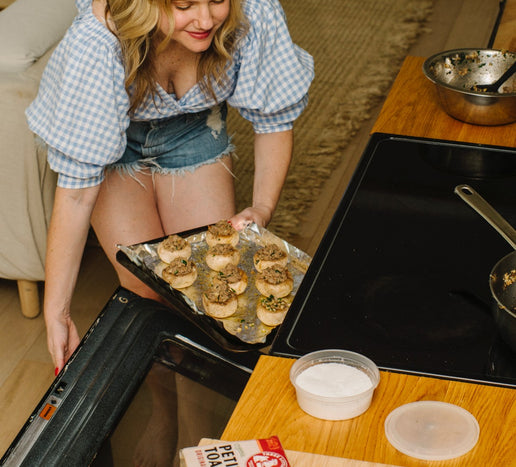 Truffle Pâté Stuffed Mushrooms