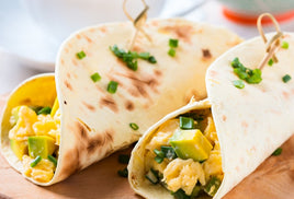 Roll into Flavor: Start Your Day Right with a Bacon and Swiss Egg Bites Breakfast Burrito!