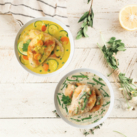 THREE LITTLE PIGS EXPANDS POPULAR SOUS-VIDE GOURMET MEAL LINE WITH NEW DIJON MUSTARD AND COCONUT CURRY CHICKEN DISHES.