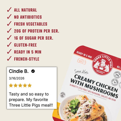 Sous-Vide Creamy Chicken with Mushrooms