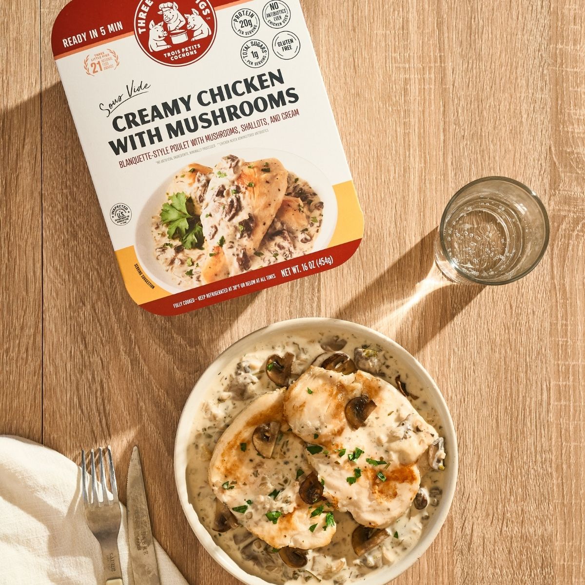 Sous-Vide Creamy Chicken with Mushrooms