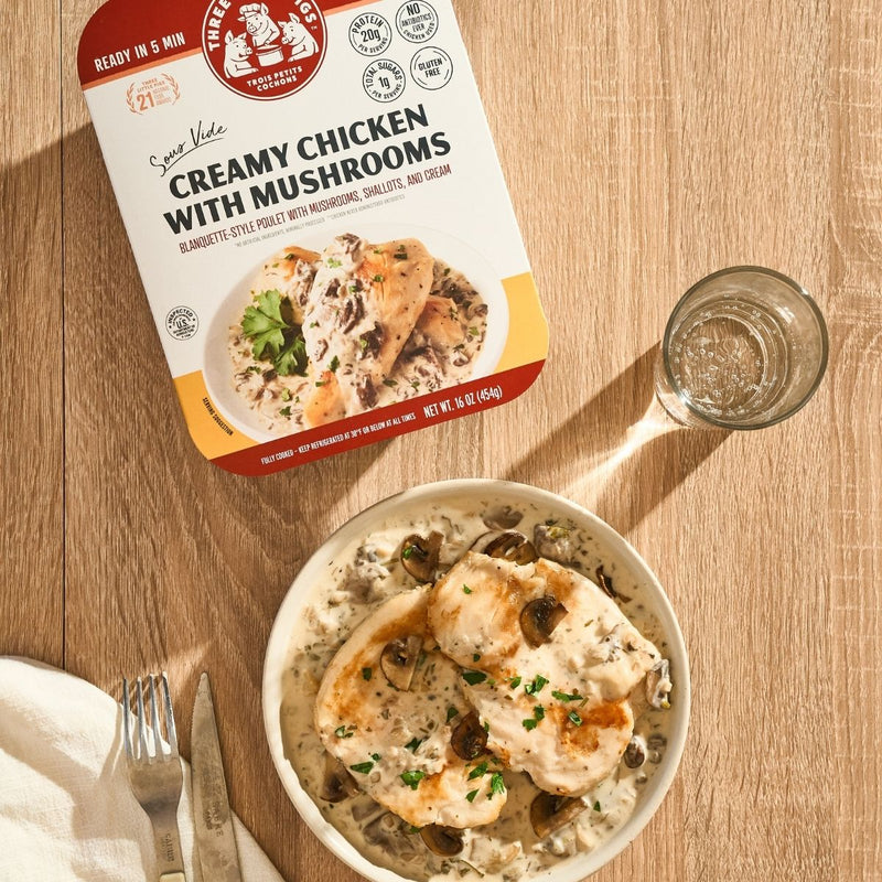 Sous-Vide Creamy Chicken with Mushrooms