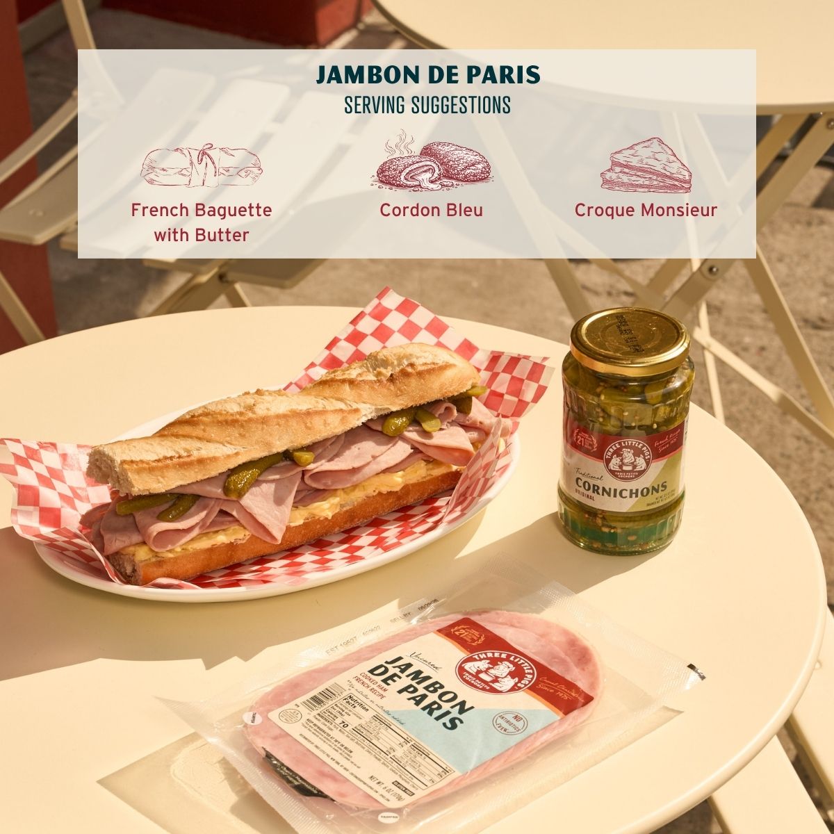 Sliced Jambon de Paris 6oz.
