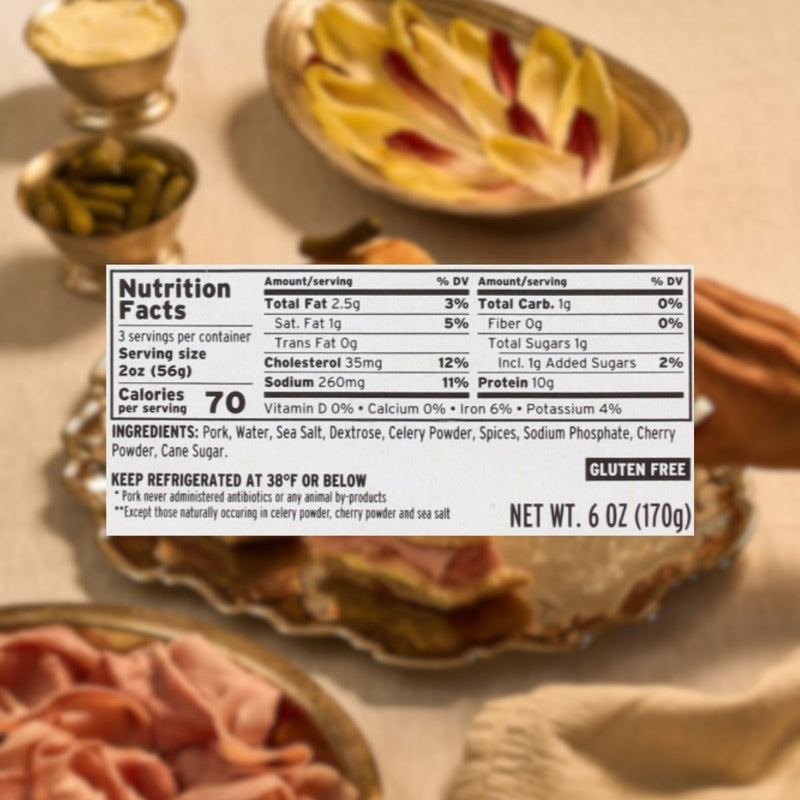 Sliced Jambon de Paris 6oz.