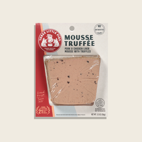 Three Little Pigs Mousse Truffée packaging on a white background