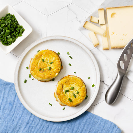 Sous-Vide Egg Bites with Chives and Jasper Hill Farm's Whitney Cheese